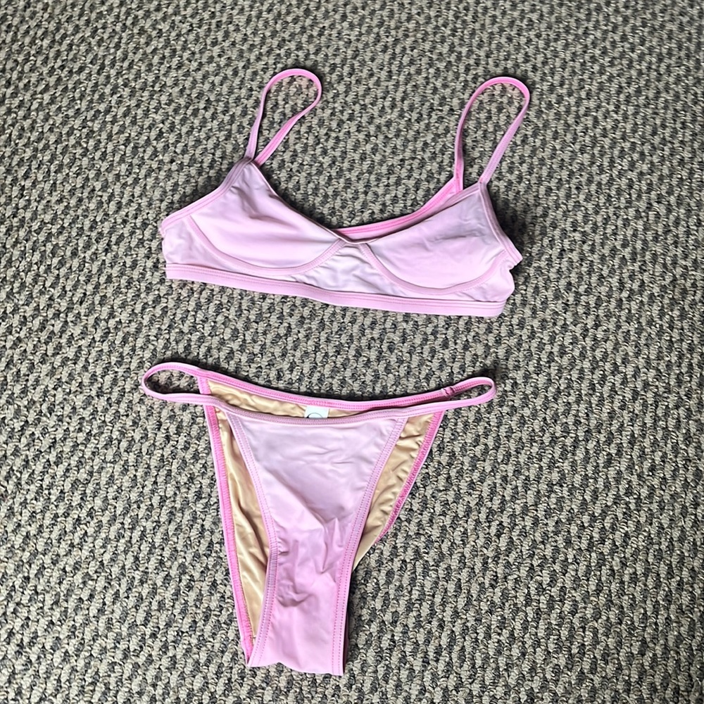 GNASH SWIM pink bikini set